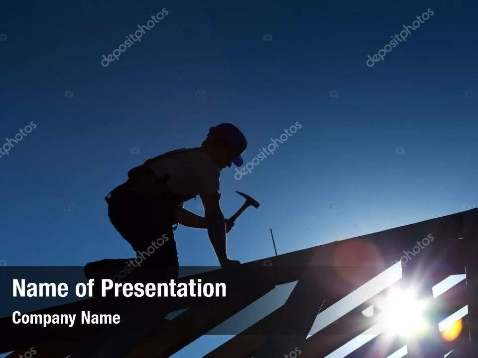 Builder On A Roof