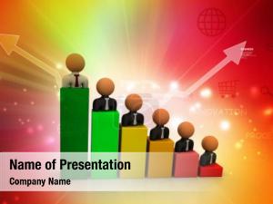 Business People Over Chart PowerPoint Template