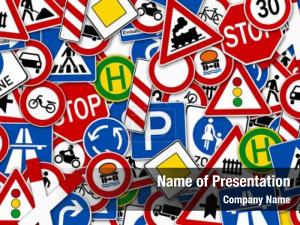 Road Sign PowerPoint Template