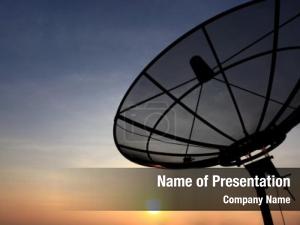 Communication Satellite PowerPoint Template