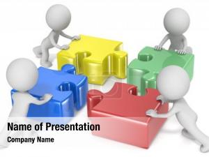 3D Small People Pushing Puzzle