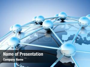 Concept networking internet globe world PowerPoint Template