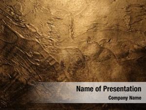Broken Golden Wall PowerPoint Template