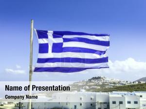 Flag of Greece PowerPoint Template