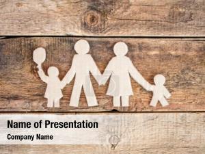 Paper Family Silhouette PowerPoint Template