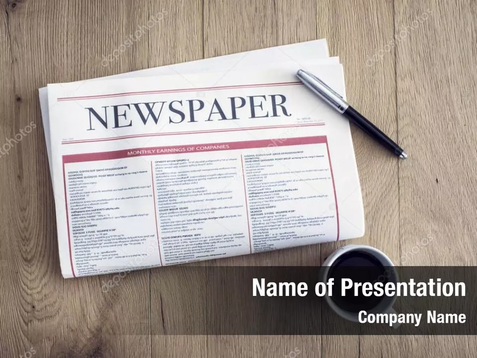 Business Newspaper With Cup Of Coffee