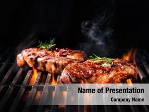 Beef Steak On Grill