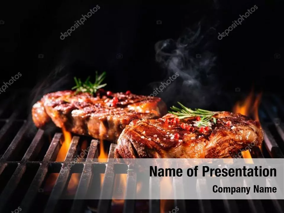 Beef Steak On Grill