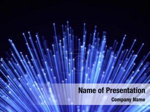 Illuminated Optic Fiber PowerPoint Template