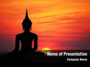 Buddha In Meditation PowerPoint Template