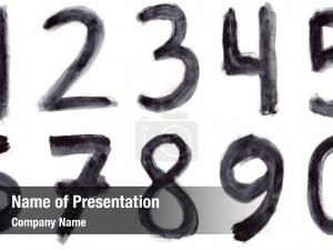 Grunge Numbers PowerPoint Template