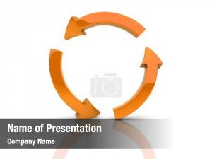 Arrows on Orange PowerPoint Template