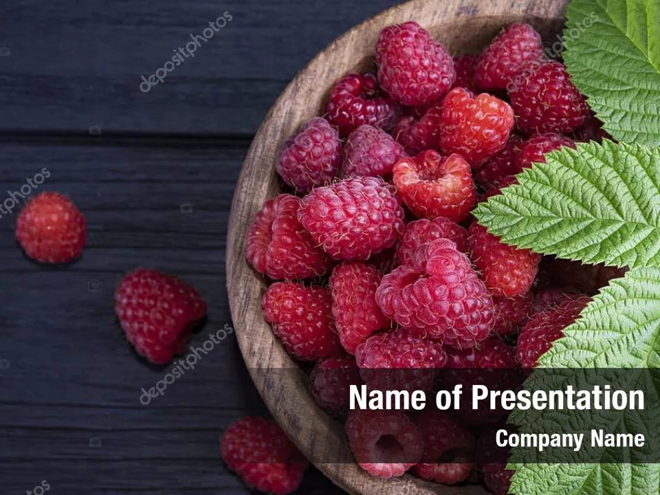 Raspberry With Green Leaf