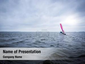 Pink Windsurf PowerPoint Template