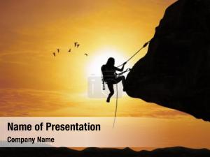 Rock Climber PowerPoint Template
