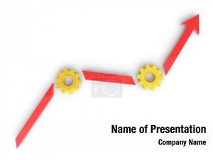 Arrow with Gears PowerPoint Template