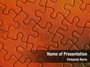 Orange Jigsaw PowerPoint Template