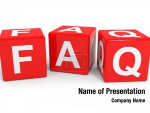 FAQ Cube PowerPoint Template