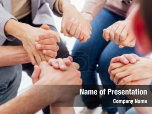 People Holding Hands PowerPoint Template