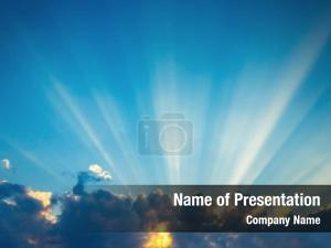 Blue Sky With Sunbeams