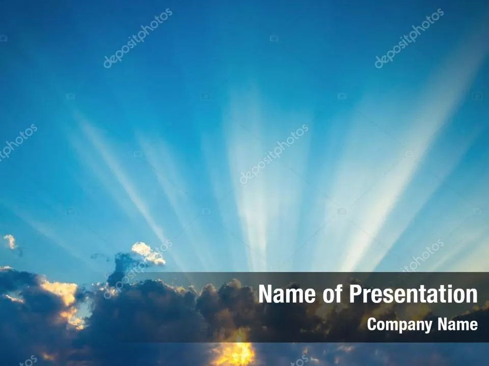 Blue Sky With Sunbeams