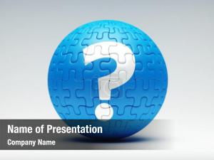 Blue Sphere Jigsaw PowerPoint Template
