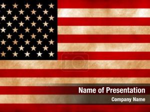 Old Glory USA Flag PowerPoint Template