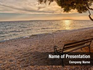 Beach Bench PowerPoint Template