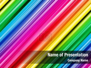 Abstract Rainbow Stripes PowerPoint Template