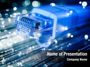 Fiber Optic Connection PowerPoint Template