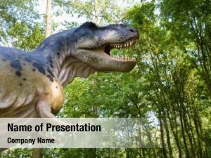 Set jurassic park dinosaurs tyrannosaurus PowerPoint Template