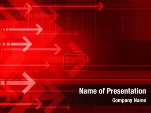 Arrows on Red Background PowerPoint Template