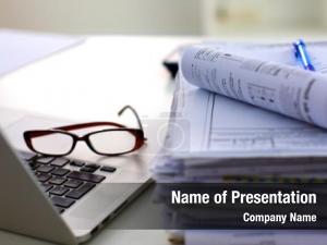 Business Papers And Press PowerPoint Template