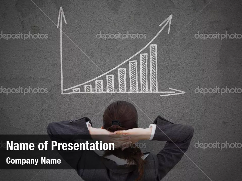 Business Person Looking at Growing Graph Chart