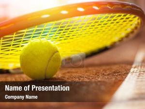 Yellow Tennis PowerPoint Template