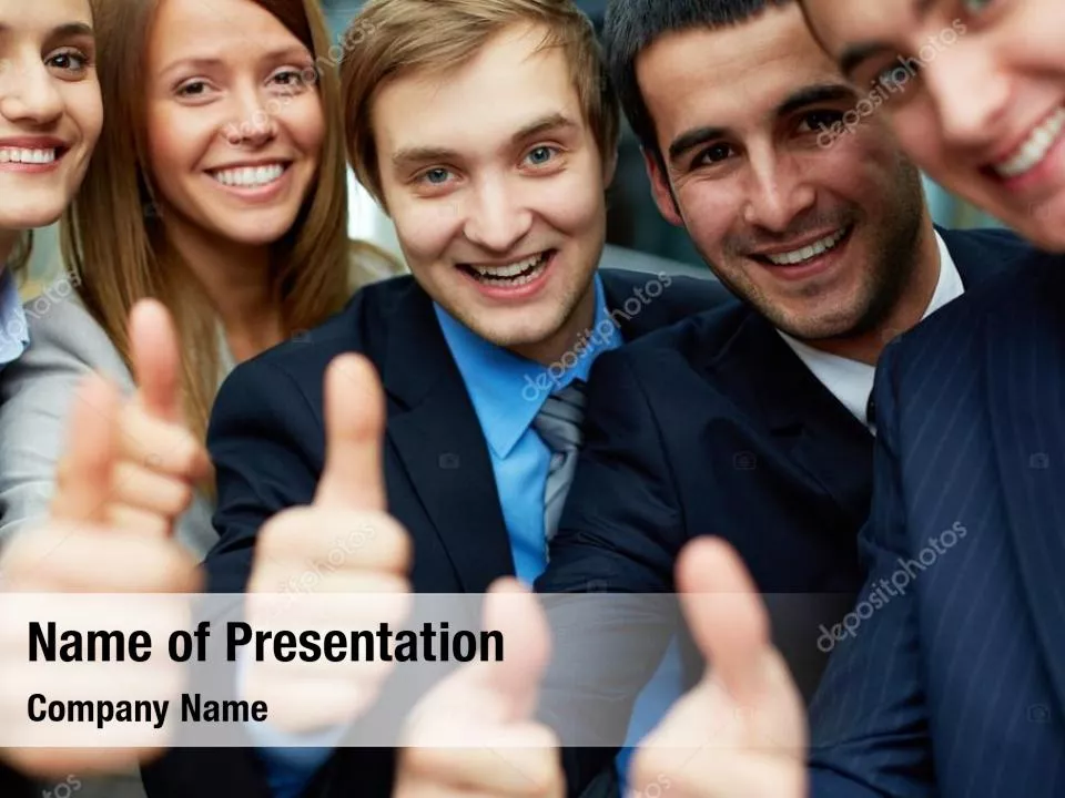 Five Business Partners Keeping Thumbs Up