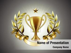 Golden Cup PowerPoint Template