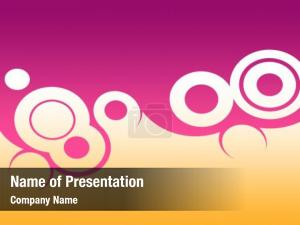 Pink Bubbles and Circles Background PowerPoint Template