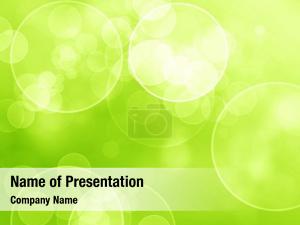 Glowing Green Circles PowerPoint Template