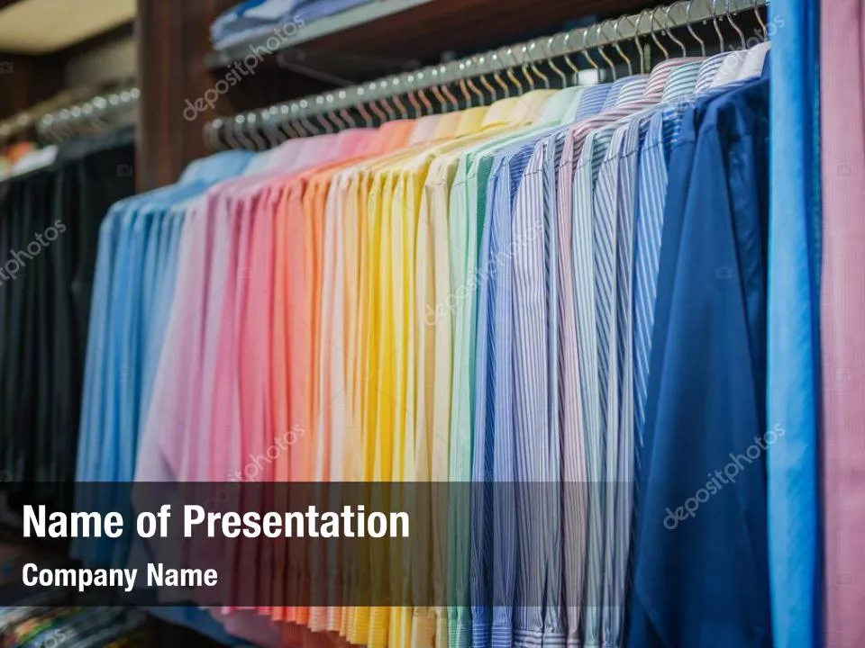 Row of Colorful Shirts in Store