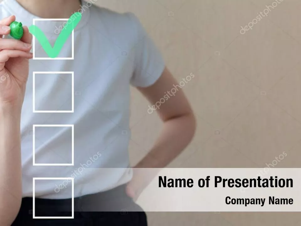 Businessman Checking Mark on Checklist