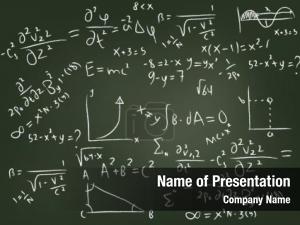 Math Equations on Chalkboard