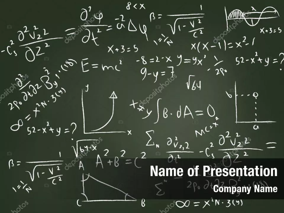 Math Equations on Chalkboard