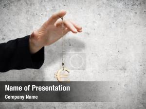 Businessman Holding Euro Sign PowerPoint Template