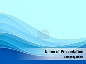 Simple Blue Waves PowerPoint Template