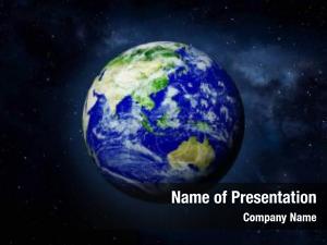Blue Globe of Earth PowerPoint Template