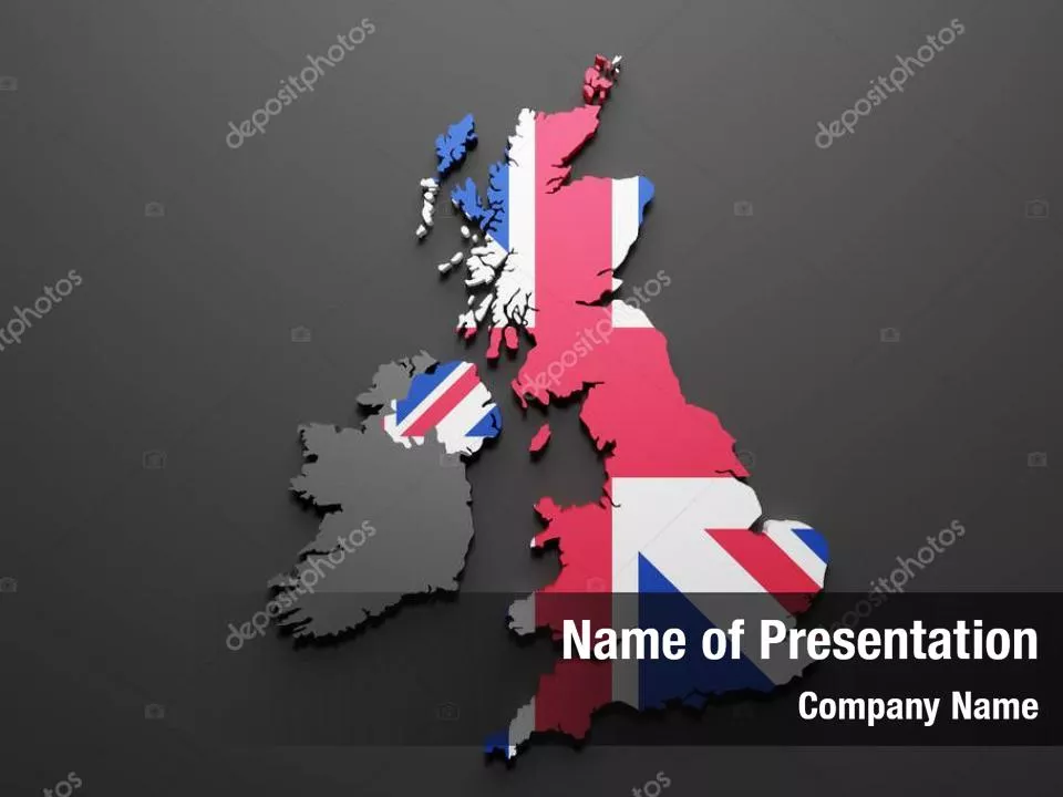Great Britain Flag Map