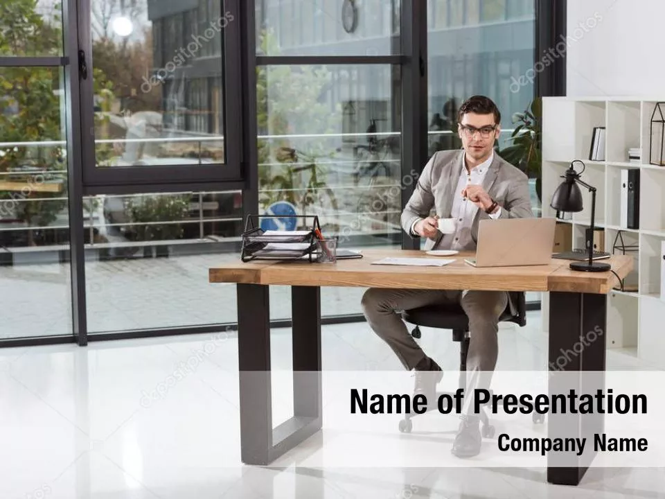 Manager is working at Office Desk