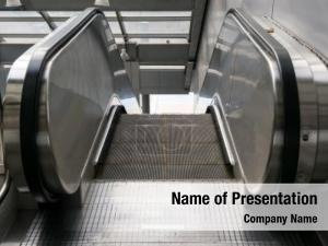 Empty Escalator PowerPoint Template
