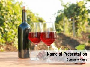 Red Winegrowing PowerPoint Template